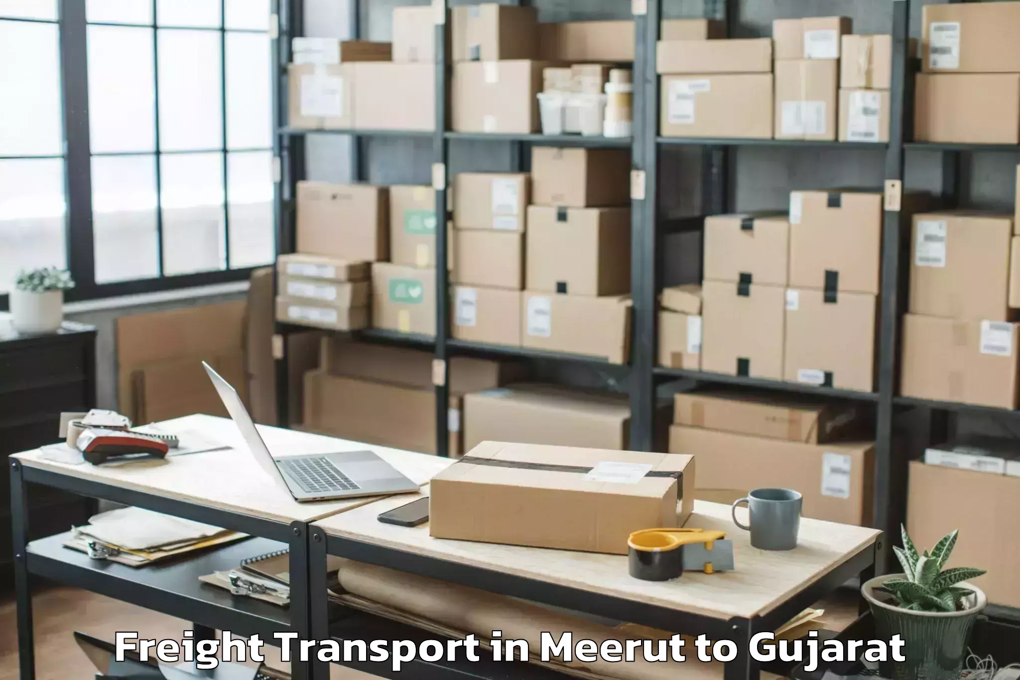 Affordable Meerut to Palitana Freight Transport